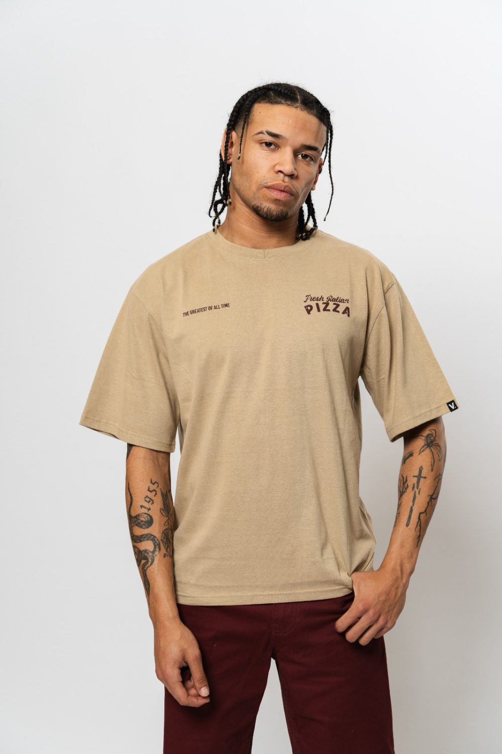 Remera Graphic Algodon Peinado Corte Over