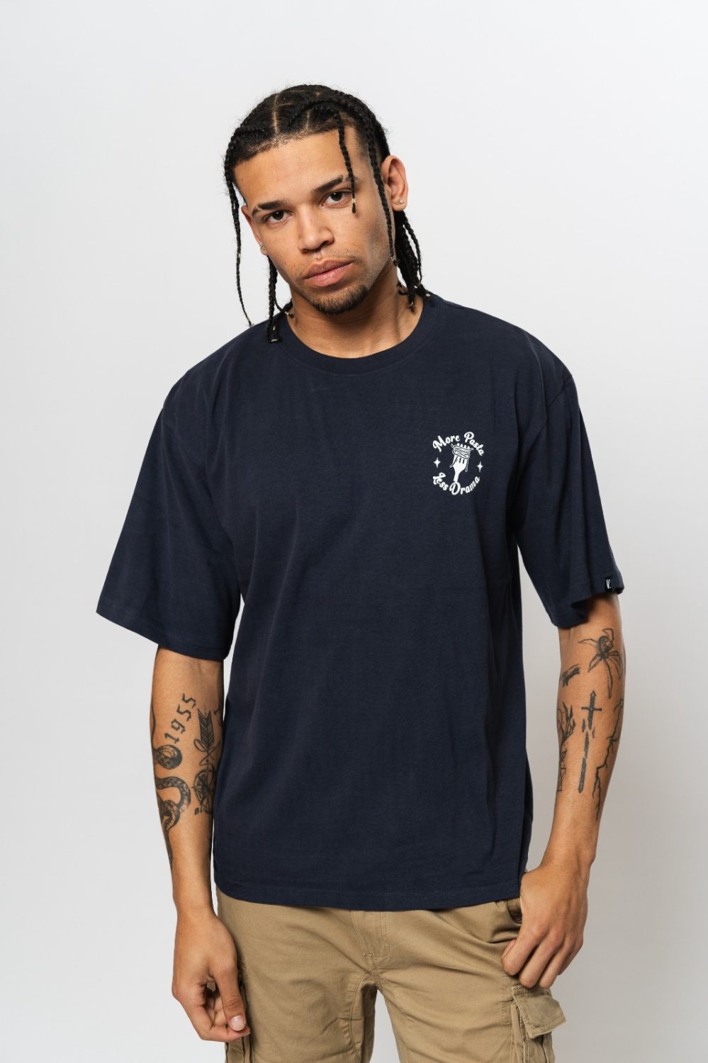 Remera Graphic Algodon Peinado Corte Over